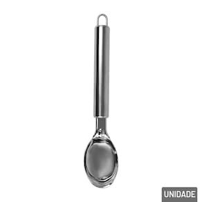 Colher de Sorvete EM Aço Inox 20,5cm Prata - Tudo em Caixa