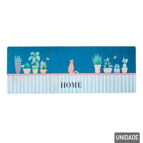 Tapete de PVC Absorvente 120x40cm Estampa Plantas - Tudo em Caixa