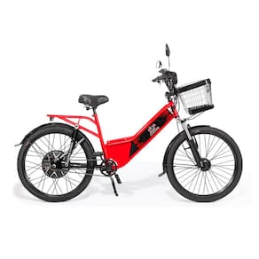 Bicicleta Elétrica - New Street Plus 800w - Vermelha - Plug and Move