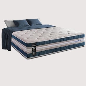 Colchão Casal com Molas Ensacadas 138x188x32 Robust 220 Azul Cama inBox