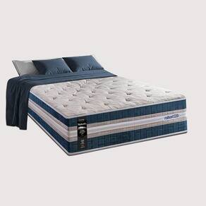 Colchão Solteiro com Molas Ensacadas 88x188x32 Robust 220 Azul Cama inBox