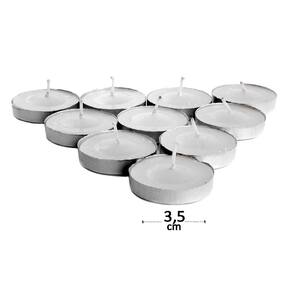 Vela Decorativa 3,5cm 10 Peças Redonda Branca - Tudo em Caixa
