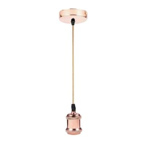 Lustre Pendente Luminaria Vintage Metal Rose