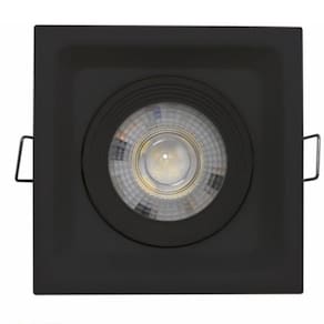 Spot Led Deep 5w 3000k Quadrado Preto Embutir - Áreas Internas