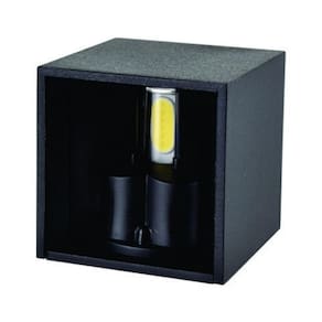 Arandela Mini Led 2w 3000k Facho Ajustável Preta - Areas Internas