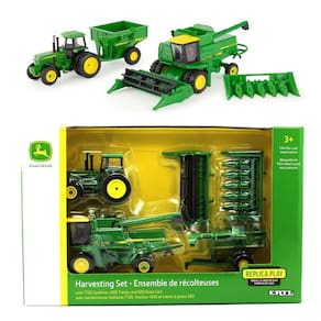 Conjunto Miniaturas Jonh Deere 1/64 Trator e Colheitadeira