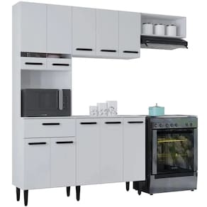 Cozinha Dora Completa 4 Peças 10 Portas 1 Gaveta Poquema Cor Branco