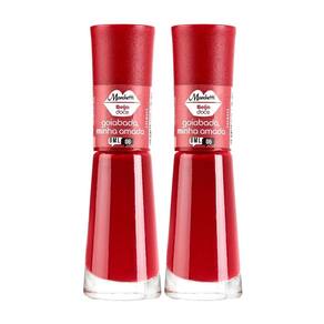 Kit 2 Esmalte Marchetti Cremoso Beijo Doce Cor Goiabada Minha Amada 06 com 8ml