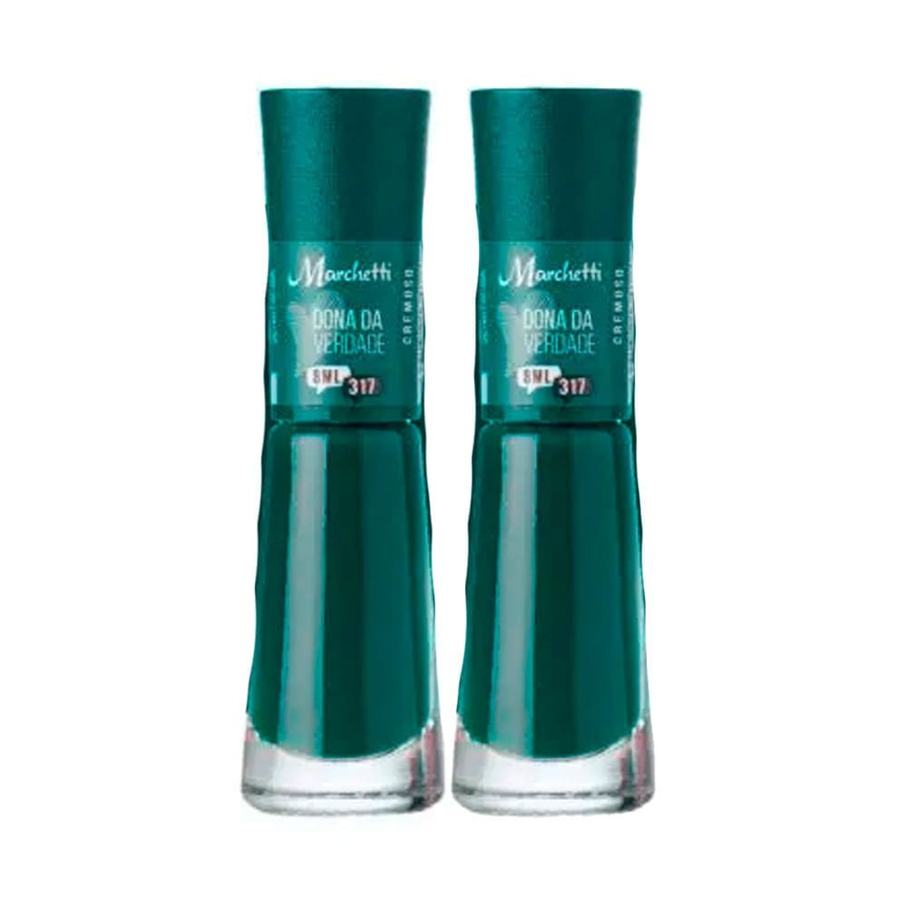 Kit 2 Esmalte Marchetti Cremoso Cor Dona da Verdade 317 com 8ml