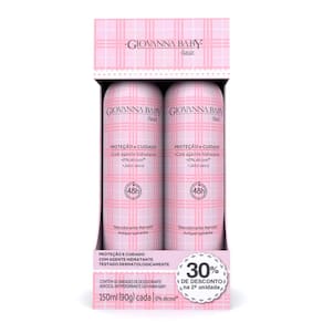 Kit Desodorante Giovanna Baby Classic Rosa Aerosol 30% de Desconto na Segunda Unidade 150ml cada