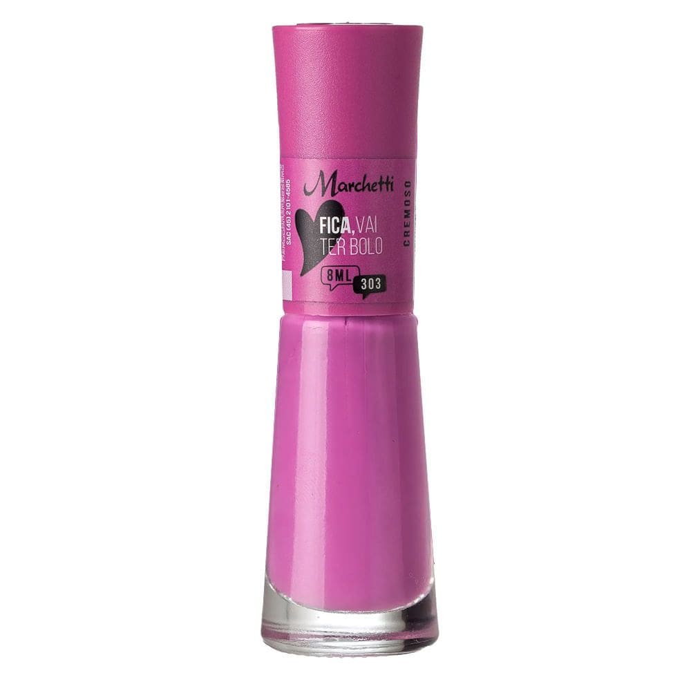 Esmalte Marchetti Cremoso Cor Fica, Vai Ter Bolo 303 com 8ml