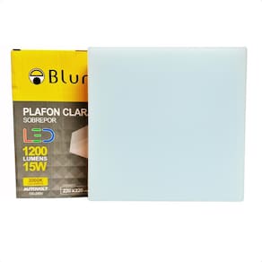 Painel Com Placa Taschibra 15W Clara Quadrado Sobrepor 3000K