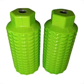 Par Apoio Pedaleira Bmx Pezinho Trolhão Suporte De Pé Aluminio Verde Neon Bicicleta Bike