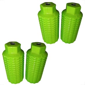 2 PARES Apoio Pedaleira Bmx Pezinho Trolhão Suporte De Pé Aluminio Verde Neon Bicicleta Bike