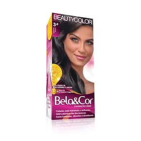 Tintura Creme Bela&Cor Castanho Escuro 3.0 Kit