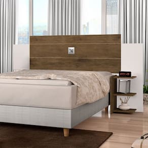 Cabeceira Extensível Servilha 6 Prateleiras Flex Jequitibá/Off White - Pnr Móveis