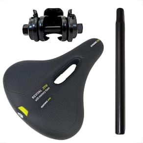 Banco Selim SHIVER Confortável Vazado Largo Bicicleta hemorroida + Canote 27.2mm + Castanha carrinho