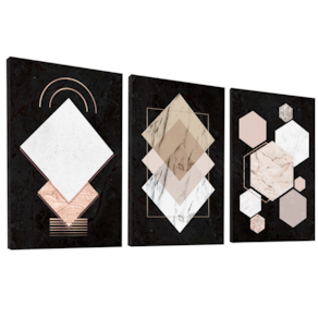 Quadro Decorativo Abstrato Formas na Cerâmica