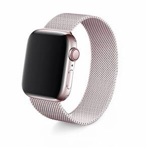 Relógio Smartwatch W34S Rosê Gold com Pulseira de Aço Removível Monitor Cardiaco