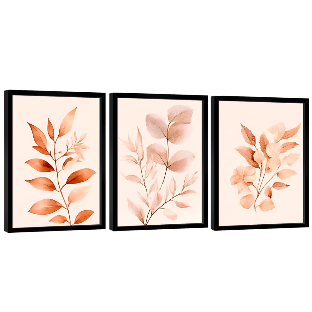 Quadro Decorativo Trio Parede Botânica