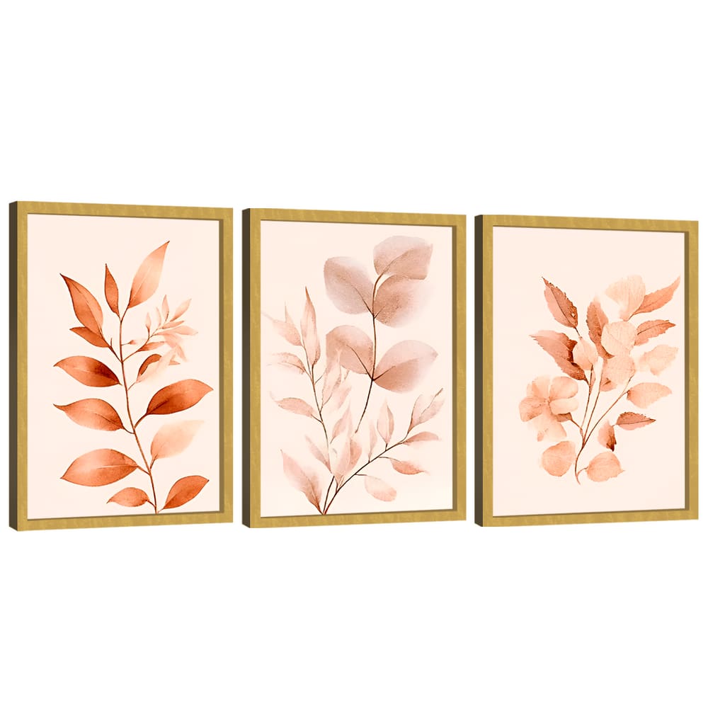 Quadro Decorativo Trio Parede Botânica