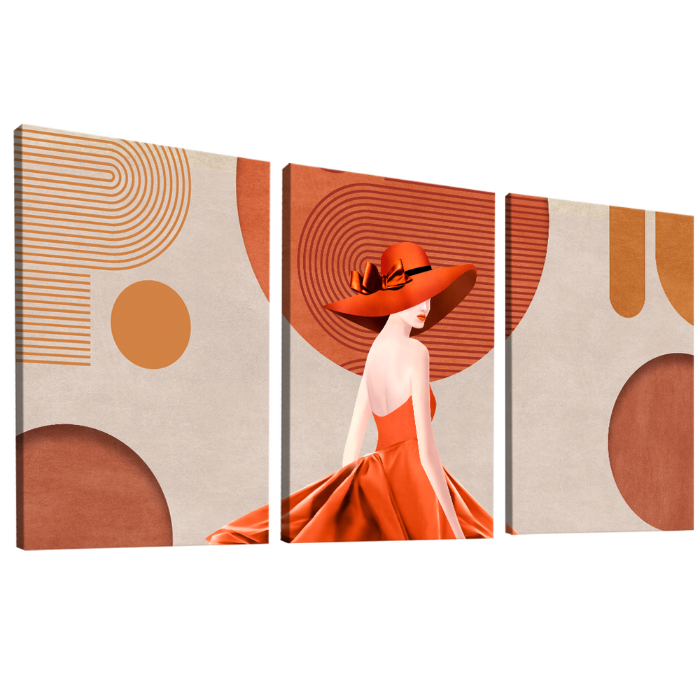 Quadro Decorativo Trio Abstrato e Mulher