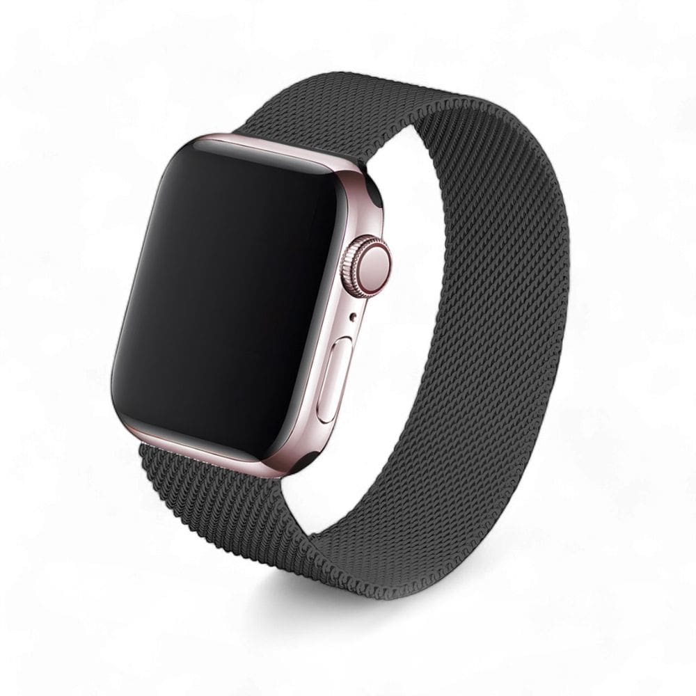 Relógio Smartwatch W34S Rosê com Pulseira de Aço Removível Monitor Cardiaco