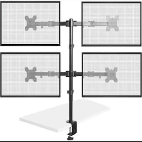 Suporte 4 Monitores Articulado Gamer Tv Braço Mesa Bancada Estudio Podcast Completo Ajustavel Universal Luxo
