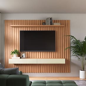 Painel Suspenso Ripado 228cm c/02 Gavetas - Pradel