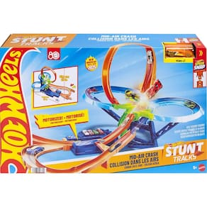Jfd12 Hot Wheels Pista De Brinquedo Choque Multi-Aéreo
