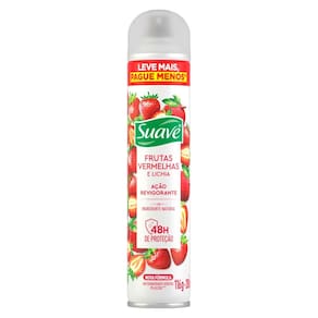 Desodorante Suave Frutas Vermelhas e Lichia Aerossol Antitranspirante 48h 200ml