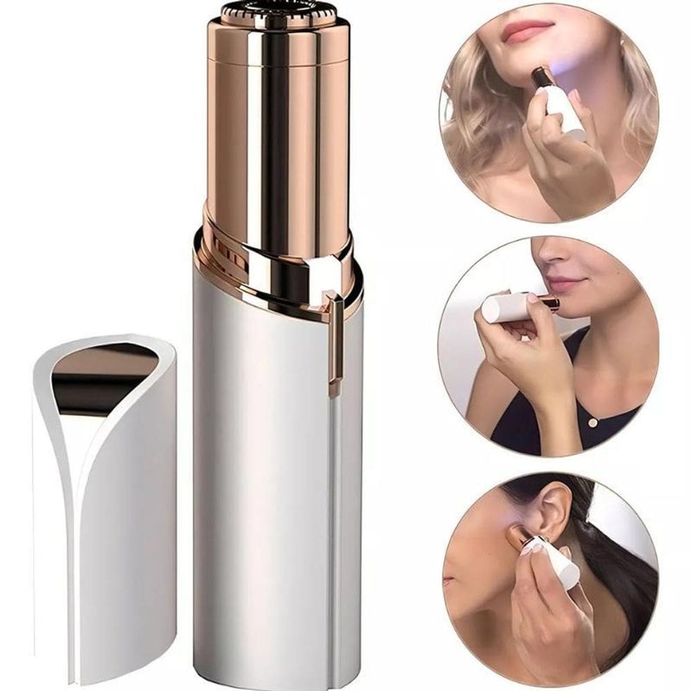 Depilador Batom Portátil Facial Buço Rosto Aparador Pelos