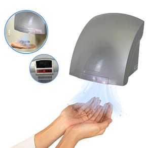 Secador de Mãos Automático 12 m/s Elétrico 1500W Sensor Banheiro 110V Cinza Importway Iwsma-1201 Cz