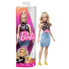 Boneca fashion Barbie Fashionistas #202 Curvilínea com cabelo loiro