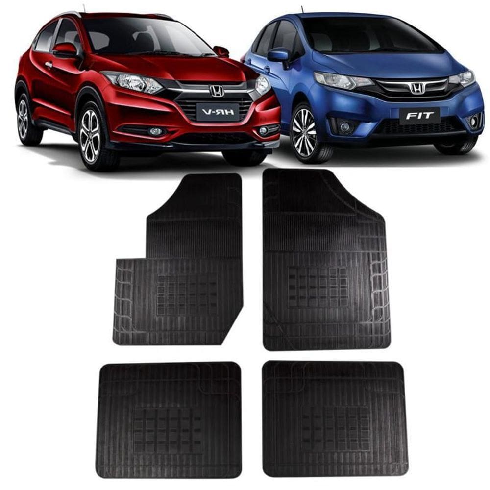 Tapete Borracha New Fit Hrv 4 Peças