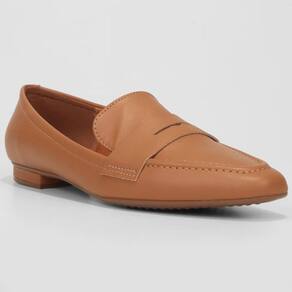 Mocassim Vizzano Bico Fino Feminino - Caramelo