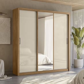 Guarda Roupa Roupeiro Residence Amêndola Touch Off White Demóbile