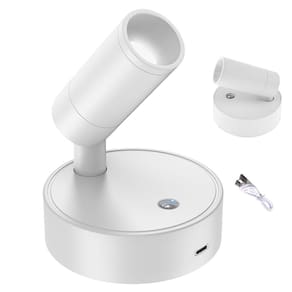 Luminaria Arandela 3 Tons LED USB Bateria Recarregavel Parede Mesa Cabeceira Sala Quarto Leitura Trabalho Estudo Ambiente