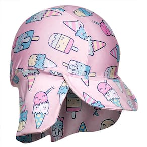 Boné Praia Bebê e Infantil Proteção UV 50+ Sorvetes Rosa Tip Top