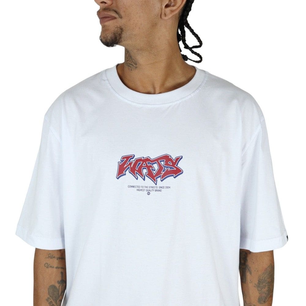 Camiseta Masculina Wild Style Wats Branca