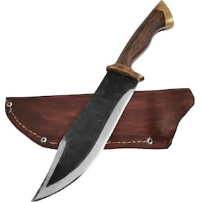 Faca Bowie Artesanal 8` Full Tang Aço Carbono 5160 Muito Forte 4mm Monobloco
