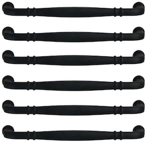 Kit 6 Puxadores Alça Preto Fosco 1767 Grenade Móveis Armários Gavetas