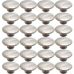 Kit 24 Puxadores de Móveis 200 Tucson Pontos Níquel Escovados Armários e Gavetas