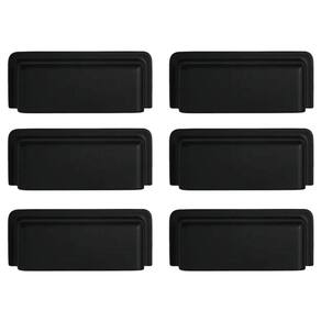 Kit 6 Puxadores Eden 1791 Preto Fosco para Móveis Armários Gavetas Torralba