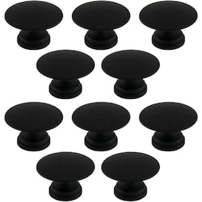 Conjunto de 10 Puxadores 200 Tucson Ponto Preto Fosco Para Móveis Armários e Gavetas