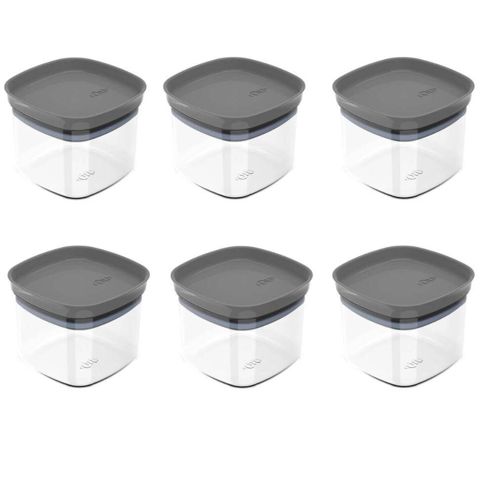 Conjunto 6 Potes Vedação Hermético 450ml Vedação Em Silicone