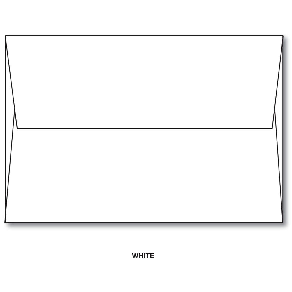 Envelope S Impressão superfina A2 branca com aba quadrada de 24 lb (90 g/m²)