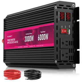 Inversor de potência ROARBATT 3000W 12V DC a 110V/120V AC