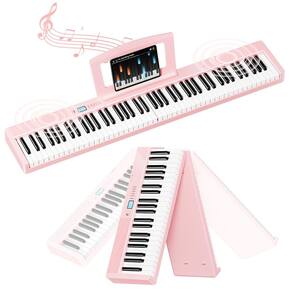 Piano digital TERENCE V30, 88 teclas, teclado pesado, rosa