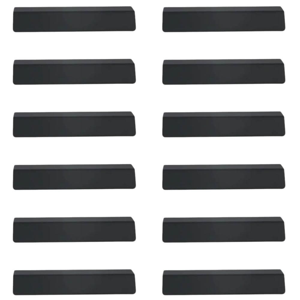 Kit 12 Puxadores Alça de Sobrepor para Móveis Preto PV22 Armários Gavetas Torralba